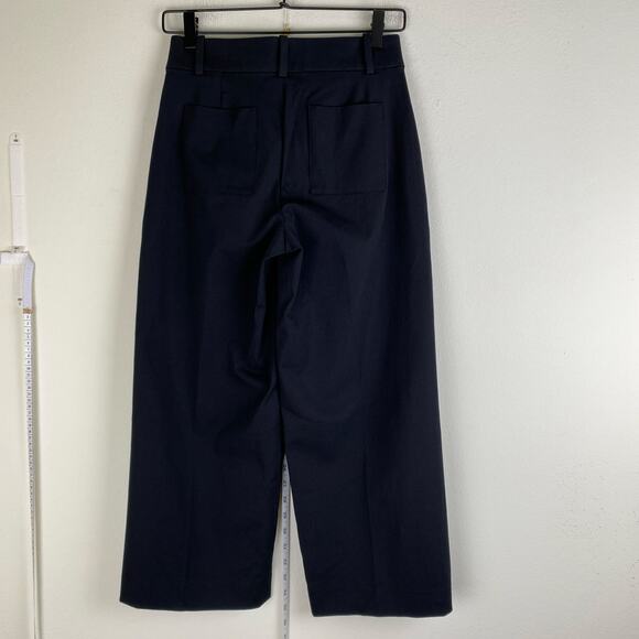 NWT J. Crew Sydney Pants Size 0P Black Wide Cropped Petite Stretch BF405 - Picture 10 of 16